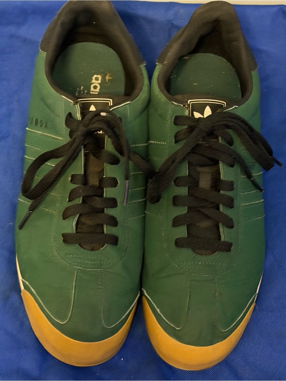 Vintage adidas Green and Gum Toe Men's Sneakers